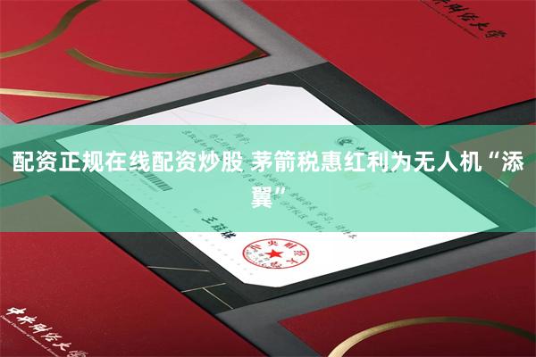 配资正规在线配资炒股 茅箭税惠红利为无人机“添翼”