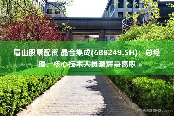 眉山股票配资 晶合集成(688249.SH)：总经理、核心技术人员蔡辉嘉离职