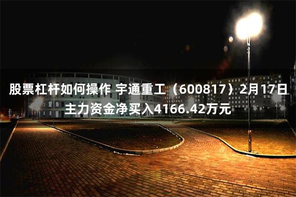 股票杠杆如何操作 宇通重工（600817）2月17日主力资金净买入4166.42万元