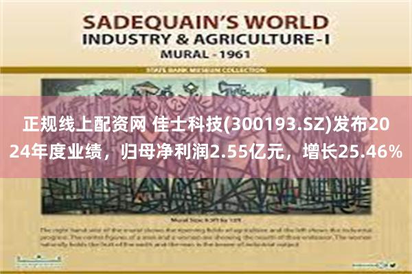 正规线上配资网 佳士科技(300193.SZ)发布2024年度业绩，归母净利润2.55亿元，增长25.46%