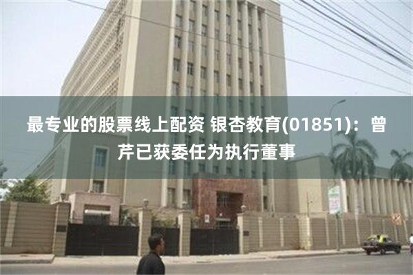 最专业的股票线上配资 银杏教育(01851)：曾芹已获委任为执行董事