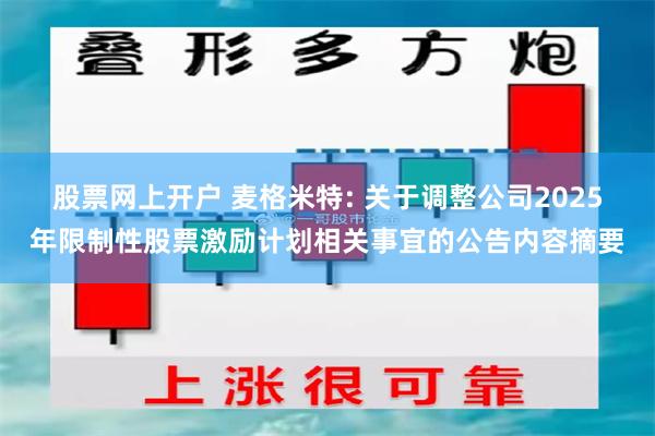 股票网上开户 麦格米特: 关于调整公司2025年限制性股票激励计划相关事宜的公告内容摘要